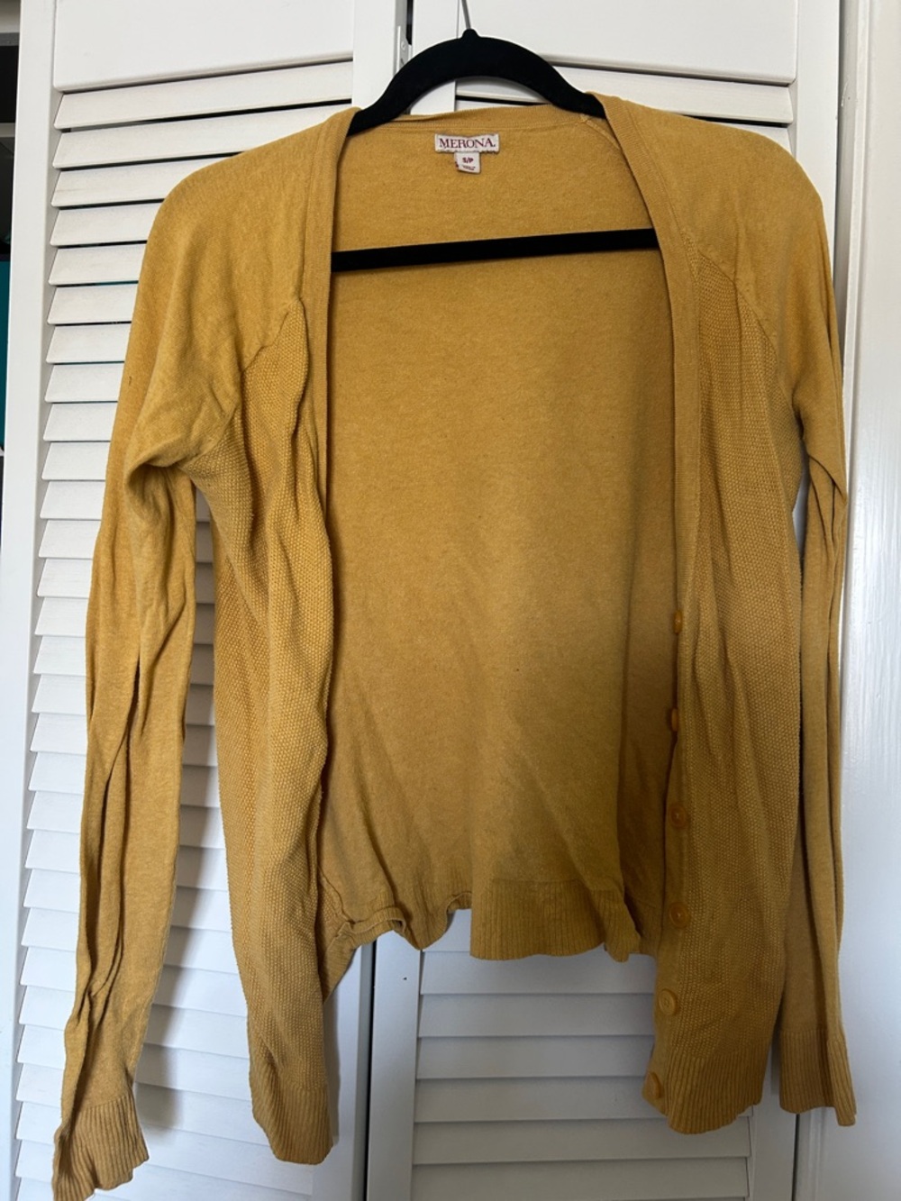 Merona Mustard Yellow Lightweight Button-Front Cardigan